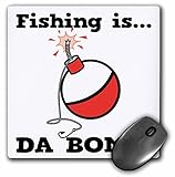Dooni Designs Sports And Hobbies Designs - Funny Fishing Is Da Bomb Hobby Sports Design - MousePad (mp_116314_1)