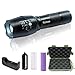 ROKKES LED Rechargeable Handheld Flashlight - Zoomable, Professional Ultra Bright 1500 Lumens from 3 CREE LEDs Torch, RGB 3 Colors Light, Tactical Portable Flashlights with 18650 Battery