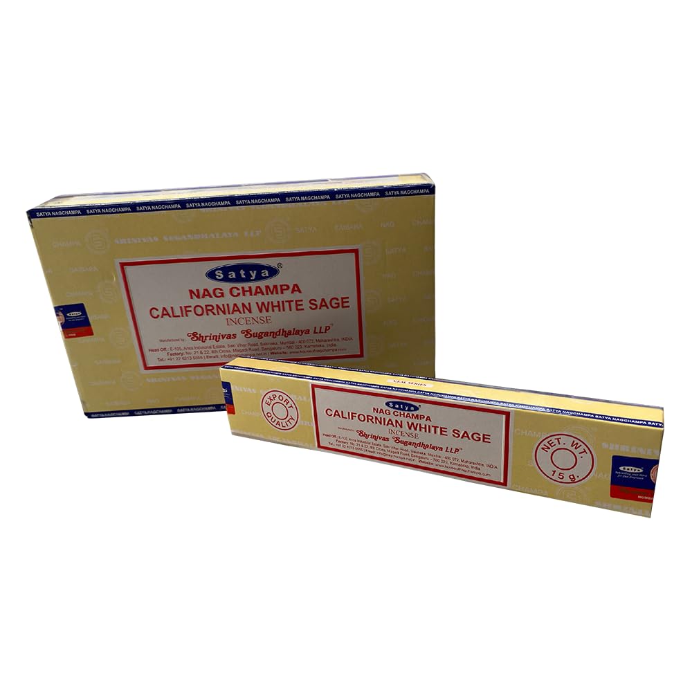 VIE Satya Incense Sticks, 12 Packs x 15g, Californian White Sage