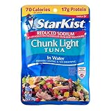 StarKist Reduced Sodium Chunk Light Tuna In Water, 2.6 oz. Pouches, Pack of 24