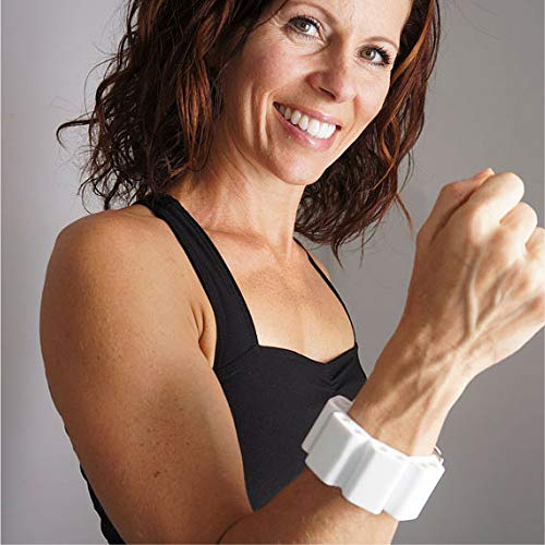 Cardio wrist weights for arm toning, White, Small