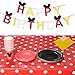 Mouse Party Supplies Set, Large Plates Cups Napkins Tablecloth Tableware Kit for Kids Party Decorations Mouse Theme Party Supplies