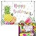COMOPHOTO Twotti Fruitti Birthday Backdrop Happy Birthday Summer Fruit Birthday Photography Background 7x5ft Vinyl Watercolor Twotti Fruttis Party Banner Decorations Backdrops