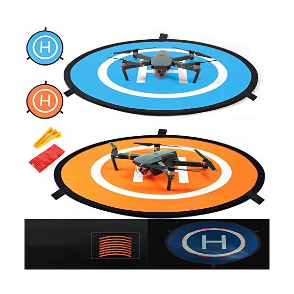 iMusk 75cm Drohne und Quadcopter Landeplatz, RC-Flugzeug-Softstartmatte Oberfläche aus wasserdichtem, umweltfreundlichem…