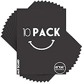 Golden State Art, Pack of 10 Black 12x16 Uncut Photo Mat Matboard, 4-Ply Thick Backing Board for Frame, Picture, Print