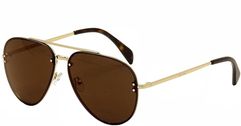 Celine Mirror CL 41391 J5G LC Gold Metal Aviator Sunglasses