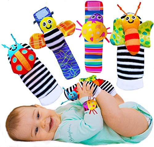 Infant Toy Socks \u0026 Baby Wrist Rattle 