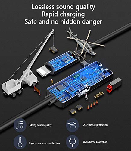 Headphone Adapter for iPhone Charger Jack AUX Audio 3.5 mm Jack Adapter for iPhone Adapter Splitter Earphone for iPhone 7/7p/8/8p/11/X Dongle Accessory Connector Compatible Audio + Charge Adapter