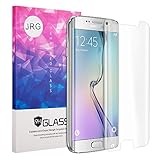 Galaxy S6 EdgeTempered Glass Screen Protector (1-Pack),JRG 3D Edge Coverage Screen Protector For Samsung Galaxy S6 Edge( UltraClear)(Anti-bubbles)( 9H Hardness)( Anti-fingerprints)Clear