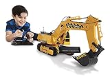 Kid Galaxy Mega Construction Remote Control Excavator & Bulldozer. 10 Function RC Toy Tractor, 49 MHz