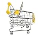 Vktech Mini Shopping Cart Supermarket Handcart Shopping Utility Cart Mode Storage Toy (Yellow)