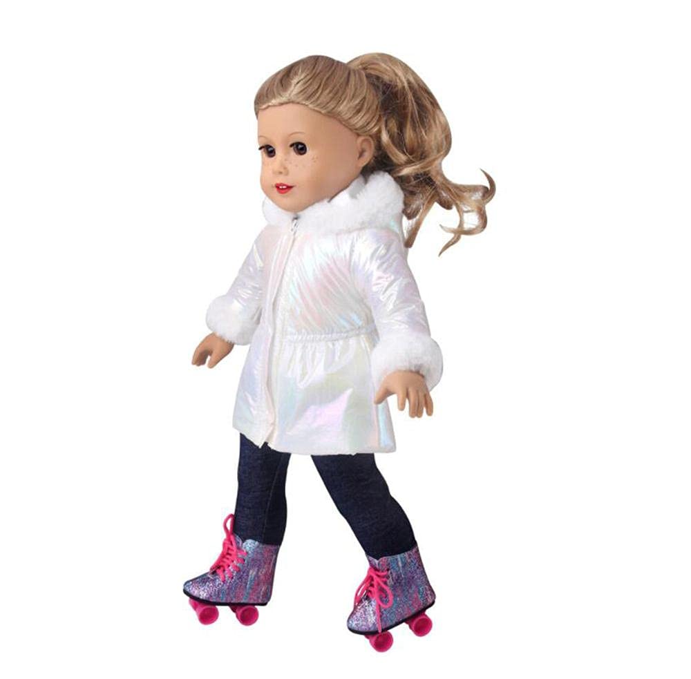 DUORUIMI Doll Clothes Winter Outfit Long Coat Jacket for American Girl Doll 18 inch — image 1