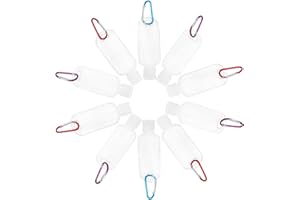 VALICLUD 10pcs Travel Refillable Plastic Squeeze Bottles with Hook Attachment for Lotion Shampoo Random Color