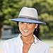 Wallaroo Women’s Kristy Fedora (Ivory/Black) – UPF 50+ UV Protection, Wide Brim, Packable, Adjustable, Medium Size – Women’s Fedora Sun Hat for Travel, Outdoor Adventures, Beach, Spring & Summer