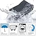 Tirrinia Waterproof Outdoor Blanket with Sherpa Lining, Windproof Warm Comfy Camping Blanket Self-Folding w/Handle for Stadium, Sports, Picnic, Grass, Concerts, Dog (Black/Grey) Triple Layersthumb 1