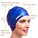 Firesara Swimming Cap for Long Hair, Silicone Swim Cap for Dreadlocks or Short Hair Unisex Premium Earmuffs for Women Men Adult Youths Keeps Hair Clean Ears Dry with Nose Clip and Ear Plugs