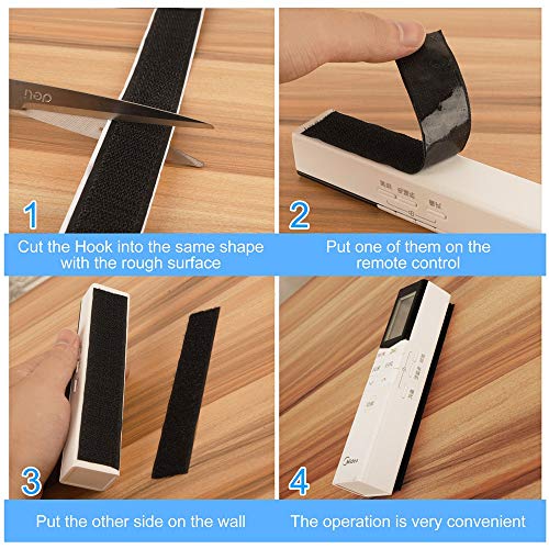 image for TOPtoper 4 Inch Wide 6.6 Ft Long Sticky Back Hook and Loop Fasteners, 