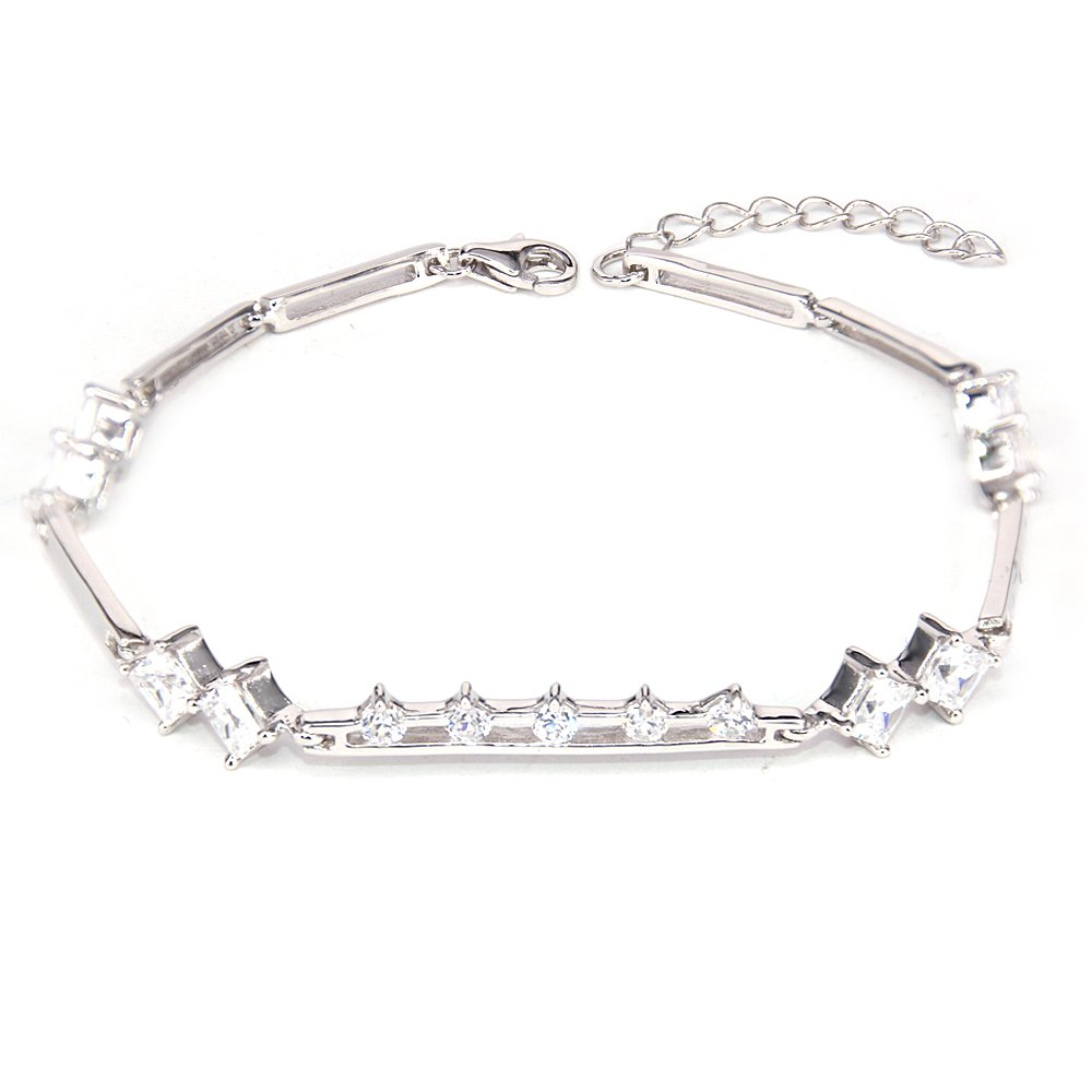 BiBeary Women elegant 925 Sterling Silver Zirconia Eternity Party noble Bracelet