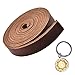 Mandala Crafts 3/4 Inch Wide Brown Leather Straps for Crafts - 2.5mm Thick 6 Feet Long Flat Soft Genuine Full Grain Cowhide Leather Strips Bands for DIY Blank Belt Making Crafting Handles Tooling