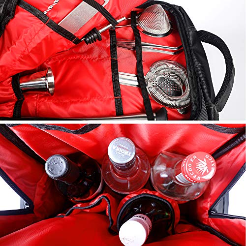 Barkeeper-Reise-Set, professionell, wasserdicht, 27-teilig, Cocktail-Shaker-Set mit wasserdichter Barkeeper-Tasche… – Bild 6