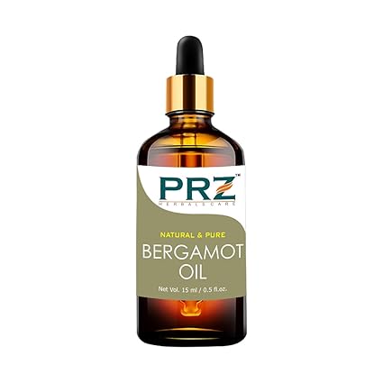 PRZ Bergamot Essential Oil (15ML) - Pure Natural & Therapeutic Grade Oil For Aromatherapy, Skin Care & Hair Care