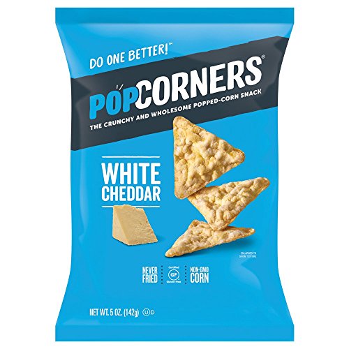 POPCORNERS White Cheddar, Popped Corn Chips, Gluten Free, NonGMO (5oz