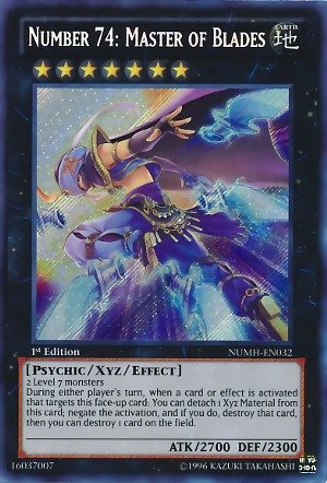 Yu-Gi-Oh! - Number 74: Master of Blades (NUMH-EN032) - Number Hunters - Unlimited Edition - Secret Rare