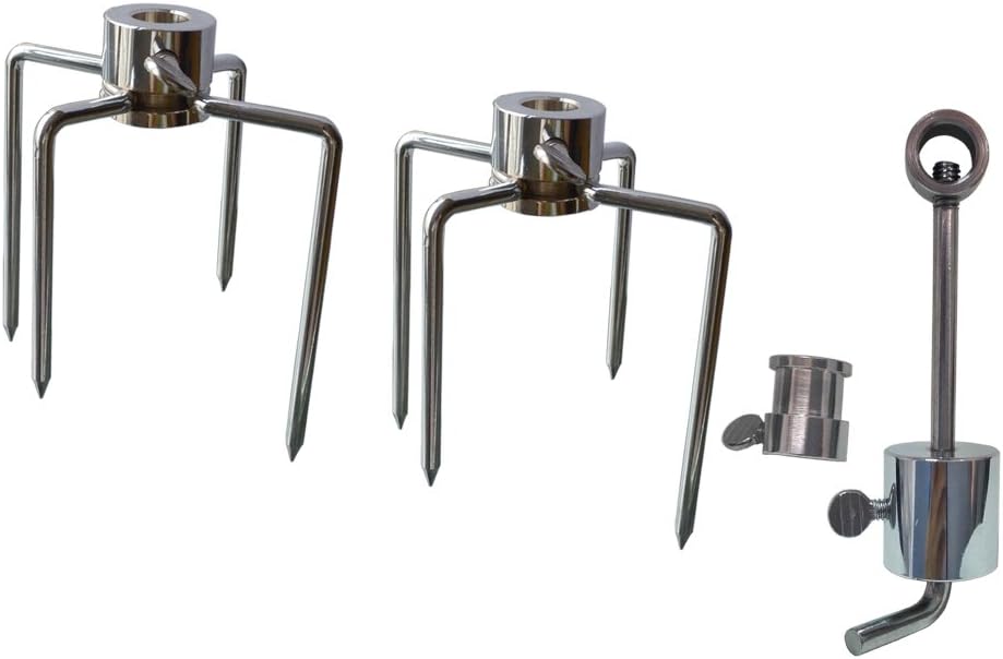 onlyfire 6006 Grill Replacement Rotisserie Meat Forks(1-Pair) Kit with Spit Counter Balance and Bushing - Fits 1/2" Hexagon & 3/8" and 5/16" Square Spit Rods : Garden & Outdoor