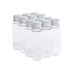 100pcs Clear Plastic Bottle With Aluminium Screw