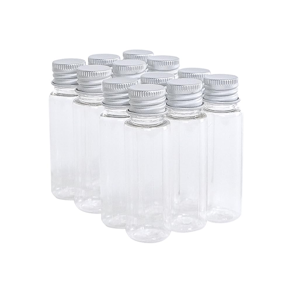 100pcs Clear Plastic Bottle With Aluminium Screw