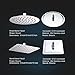 SR SUN RISE 11.8 Inches Rain Shower Head 304 Stainless Steel High Pressure Rainfall Showerhead Chrome Finished Ultra Thin Water Saving