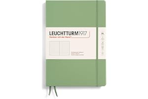 LEUCHTTURM1917 - Notebook Hardcover Composition B5-219 Numbered Pages for Writing and Journaling (Sage, Dotted)