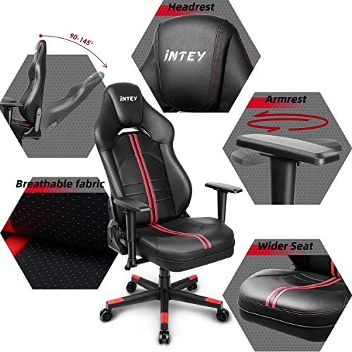 INTEY Silla Gaming, Silla Gamer, Silla de Gaming Racing Reclinable 135