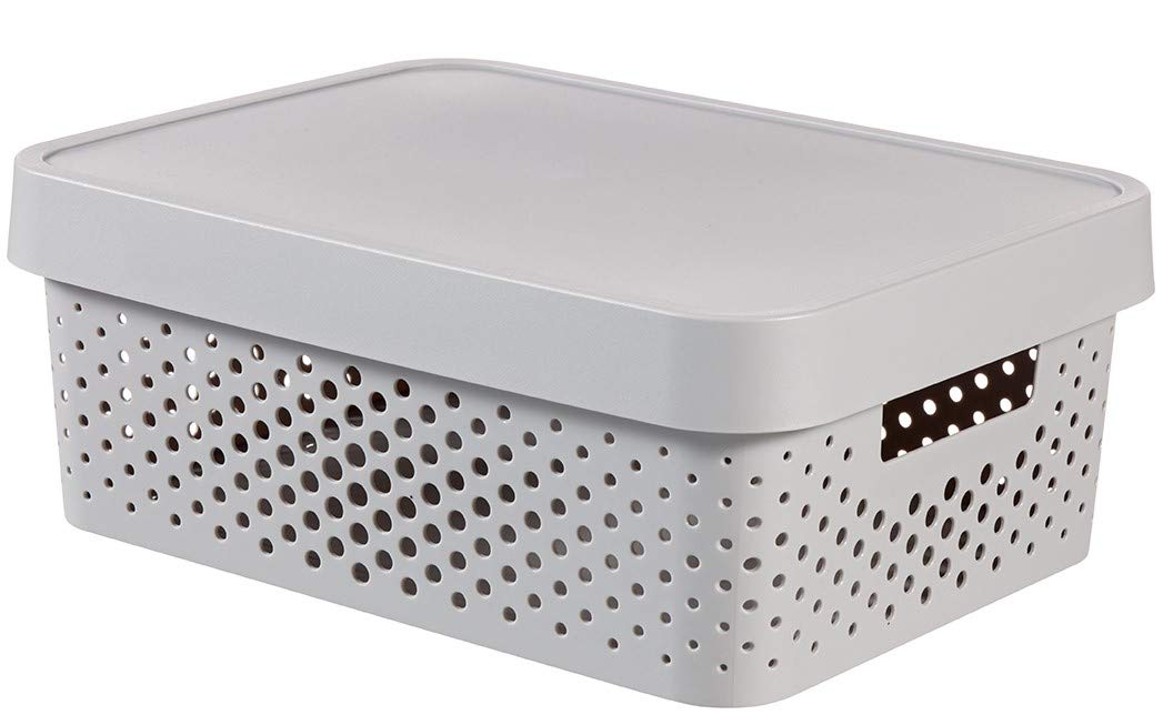 Curver Infinity Plastic Grey Storage Box 11Litres 36x27x14[cm]