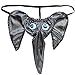 iEFiEL Sexy Mens Elephant Underwear Pouch Briefs Thongs Funny G-String T-Back Silver