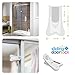 Child Safety Locks for Cabinets and Drawers, Sliding Door Lock, Easy-to-Install Cabinet Locks for Babies, Baby Cabinet Safety Latches, Set of 4, White - Ashtonbee