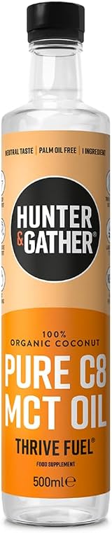 Hunter & Gather Pure C8 MCT Oil 500ml Organic Coconut Triple Steam Distilled