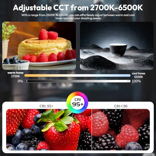 ULANZI UA20 20W Bi-Color Inflatable Tube Light, Portable Handheld Magnetic 2700K to 6500K CRI 95+ Air Video Streaming Light 1/4" Mounting Photography Lighting Stick