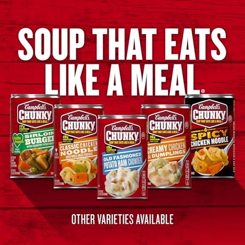 CAMPBELL’S CHUNKY CREAMY CHICKEN BACON CARBONARA SOUP, 18.8 OZ CAN