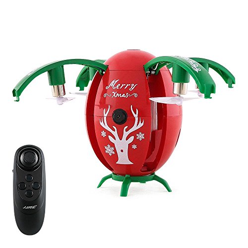 JJRC H66 X-mas Egg 720P WIFI FPV Selfie Drone with Gravity Sensor Transmitter Altitude Hold Mode RC Quadcopter RTF - Red