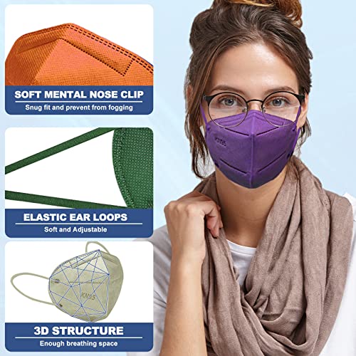 KN95 Masks, Colorful Individually Wrapped KN95 Face Mask for Men Women
