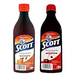Scott Emulsion Cherry and Orange Flavor. Vitamin Supplement Rich in Cod Liver Oil, Vitamins a and D, Calcium and Phosphorus by Glaxo Smith Klein