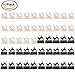 Cable Clips, Wire Clips, MHtech 50 Pieces 3M Self-Adhesive Adjustable Car Wires Holder Cable Clamps Cable Tie Holder for Cable Management Home and Office (25pcs Black + 25pcs White)