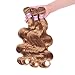 Aigemei Virgin Peruvian Hair Bundles Body Wave Honey Blonde Weave Hair Human Bundles 100% Unprocessed Human Hair Extensions 1 Bundles 22inch Peruvian Body Wave Human Hair Bundles