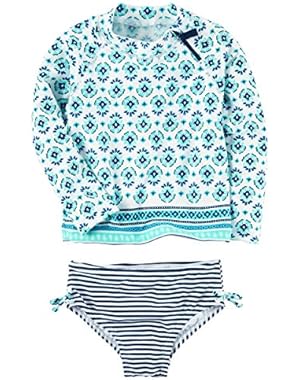 Baby Girls' Paisley Rashguard Set