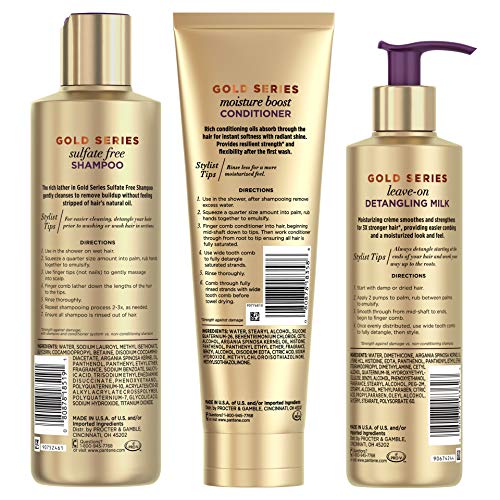 Pantene, Shampoo, Conditioner, and Detangling Milk Hair Treatment Kit