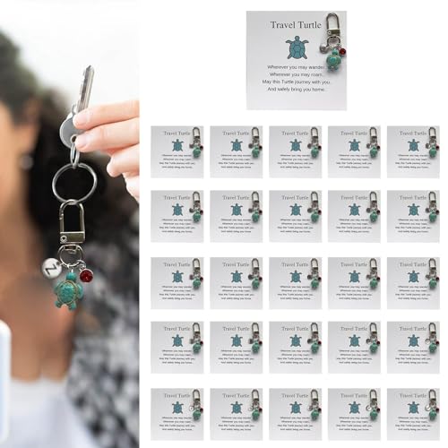 katior Travel Turtle Keychain, Cute Turtle Keyring, Kawaii Anime Keychain for Birthday Christmas Gifts Valentines\'s Day Gifts (E)