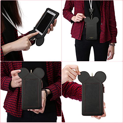 image for Neck Pouch, Charminer Women Cute Animal Shape Lanyard Phone Purse Neck