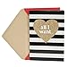 Hallmark Mahogany Romantic Valentine's Day Card for Him (Gold Heart and Stripes)