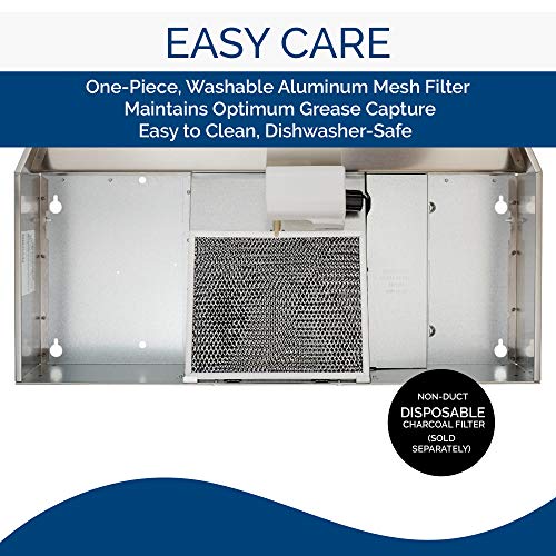 BroanNuTone 413001 NonDucted Ductless Range Hood with Lights Exhaust